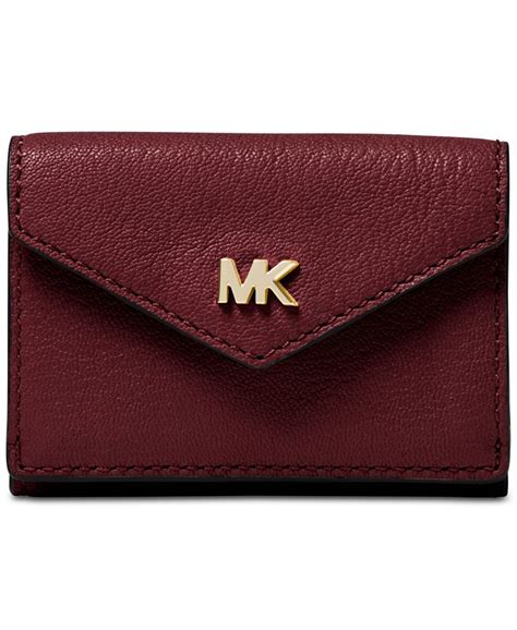 michael michael kors shiny leather trifold flap wallet